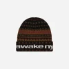 Awake NY Hats|Hats^Intarsia Knit Beanie Black
