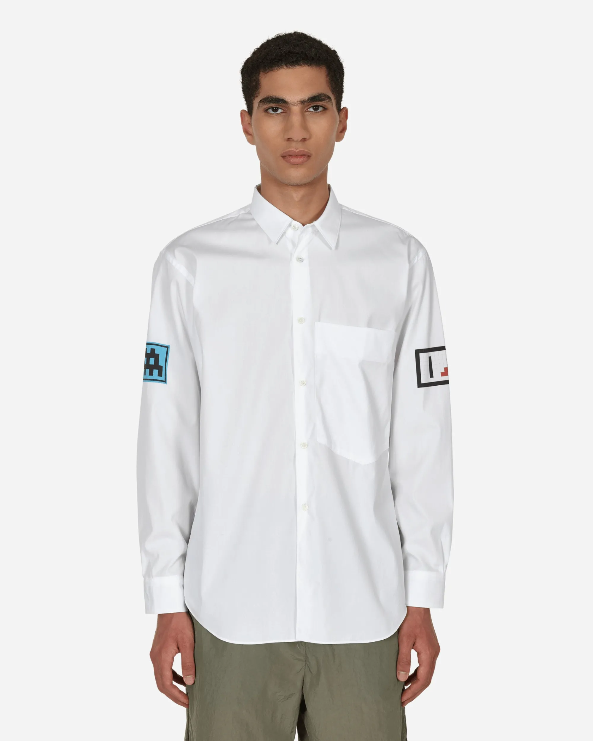 Comme Des Garçons Shirt Shirts^Invader Cotton Shirt White
