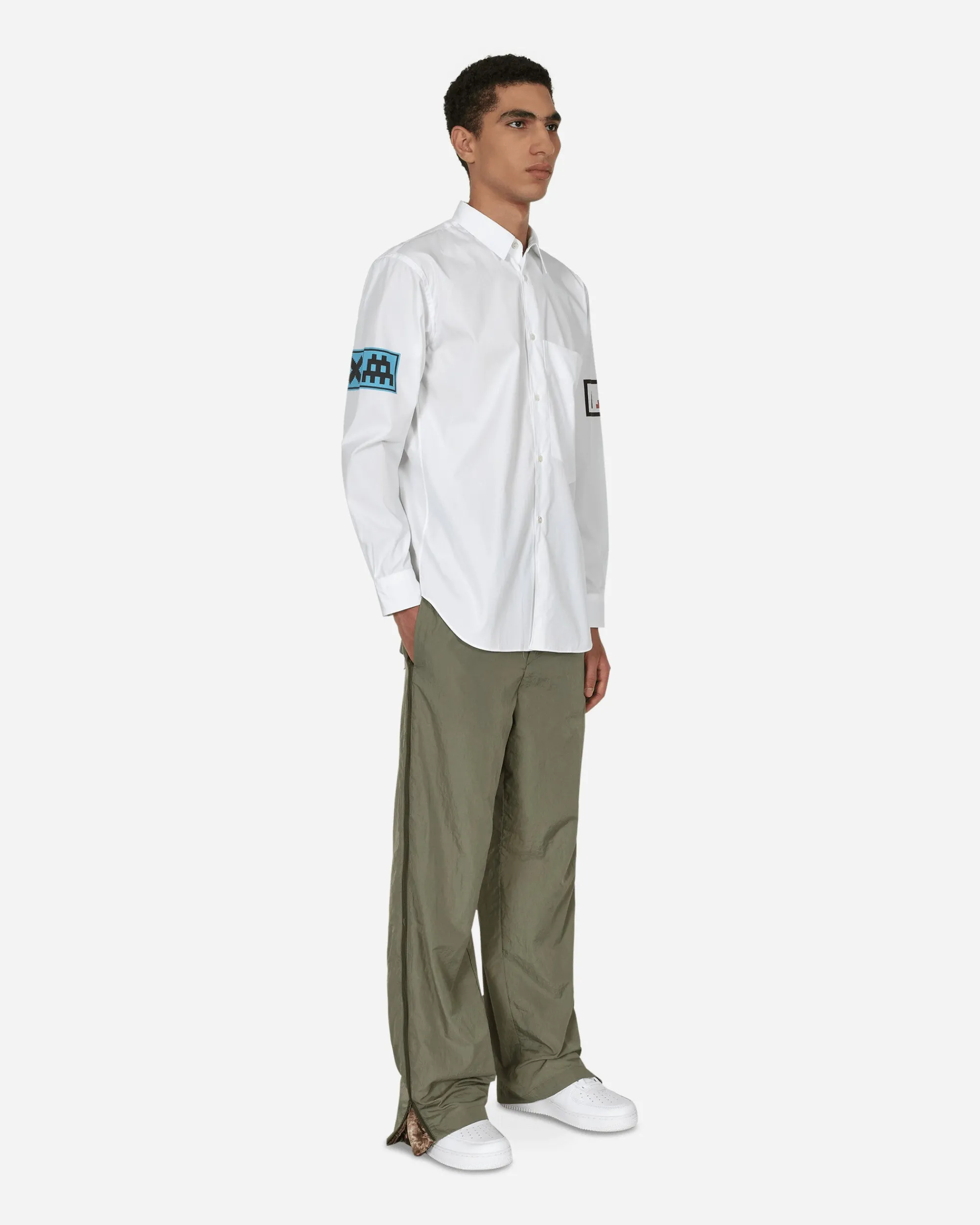 Comme Des Garçons Shirt Shirts^Invader Cotton Shirt White