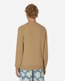 Comme Des Garçons Play Knitwear^Invader Heart V-Neck Sweater Beige