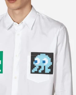 Comme Des Garçons Shirt Shirts^Invader Poplin Shirt White