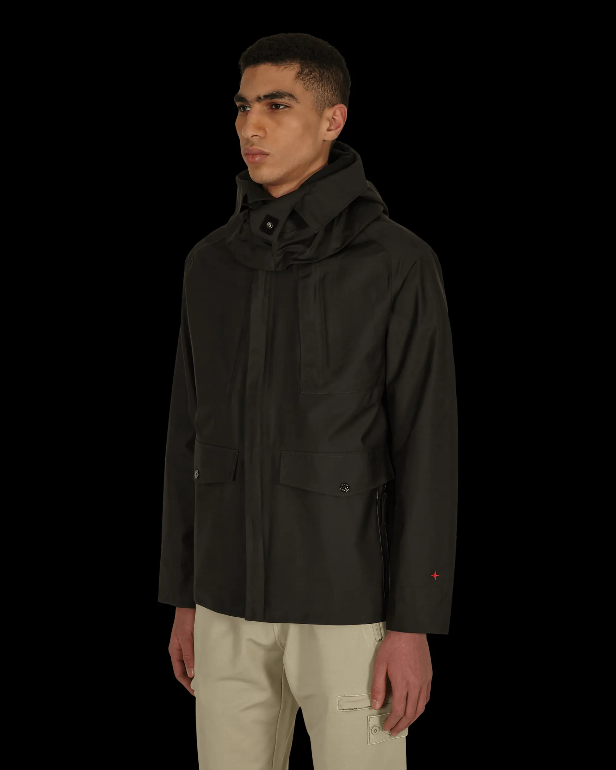 Stone Island Coats And Jackets^Jacquard Marina 3L Jacket Black