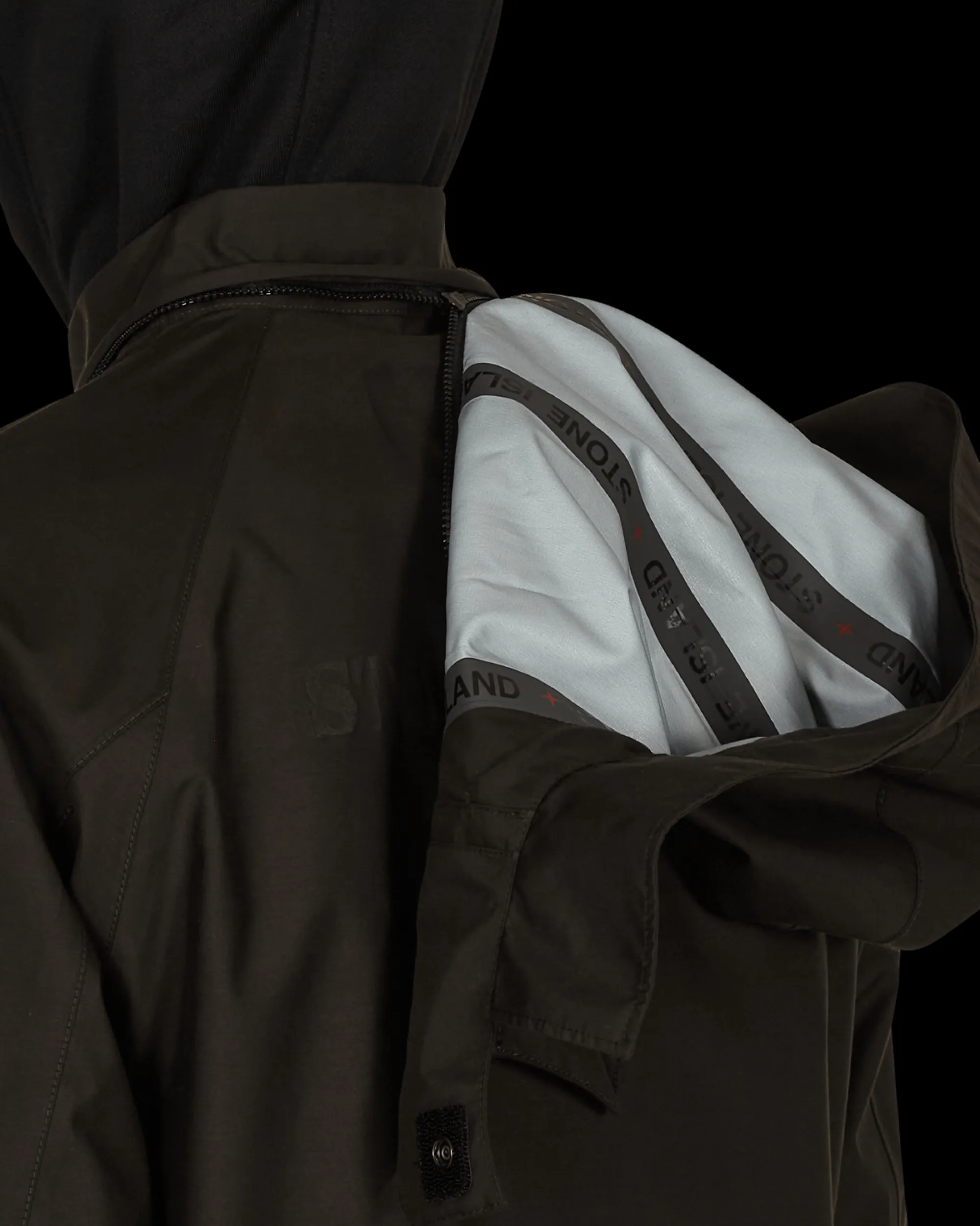 Stone Island Coats And Jackets^Jacquard Marina 3L Jacket Black