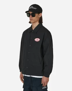 Awake NY Coats And Jackets^King Logo Twill Coaches Jacket Charcoal