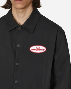 Awake NY Coats And Jackets^King Logo Twill Coaches Jacket Charcoal