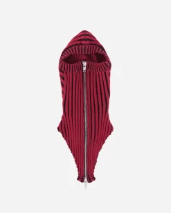 Lueder Hats|Hats^Knitted Zip Balaclava Groppo Red