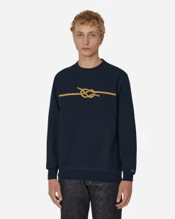 Noah Sweatshirts^Knot Crewneck Sweatshirt Blue