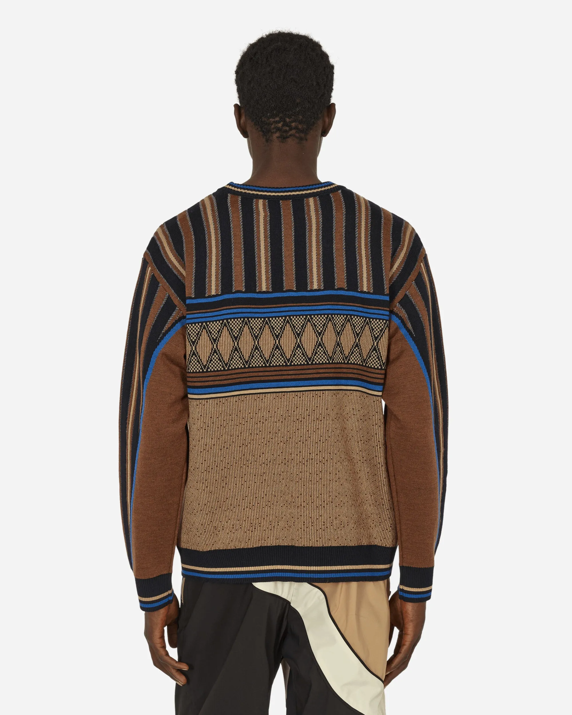 Ahluwalia Knitwear^Kuti Knitted Crewneck Sweater Brown