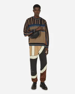 Ahluwalia Knitwear^Kuti Knitted Crewneck Sweater Brown