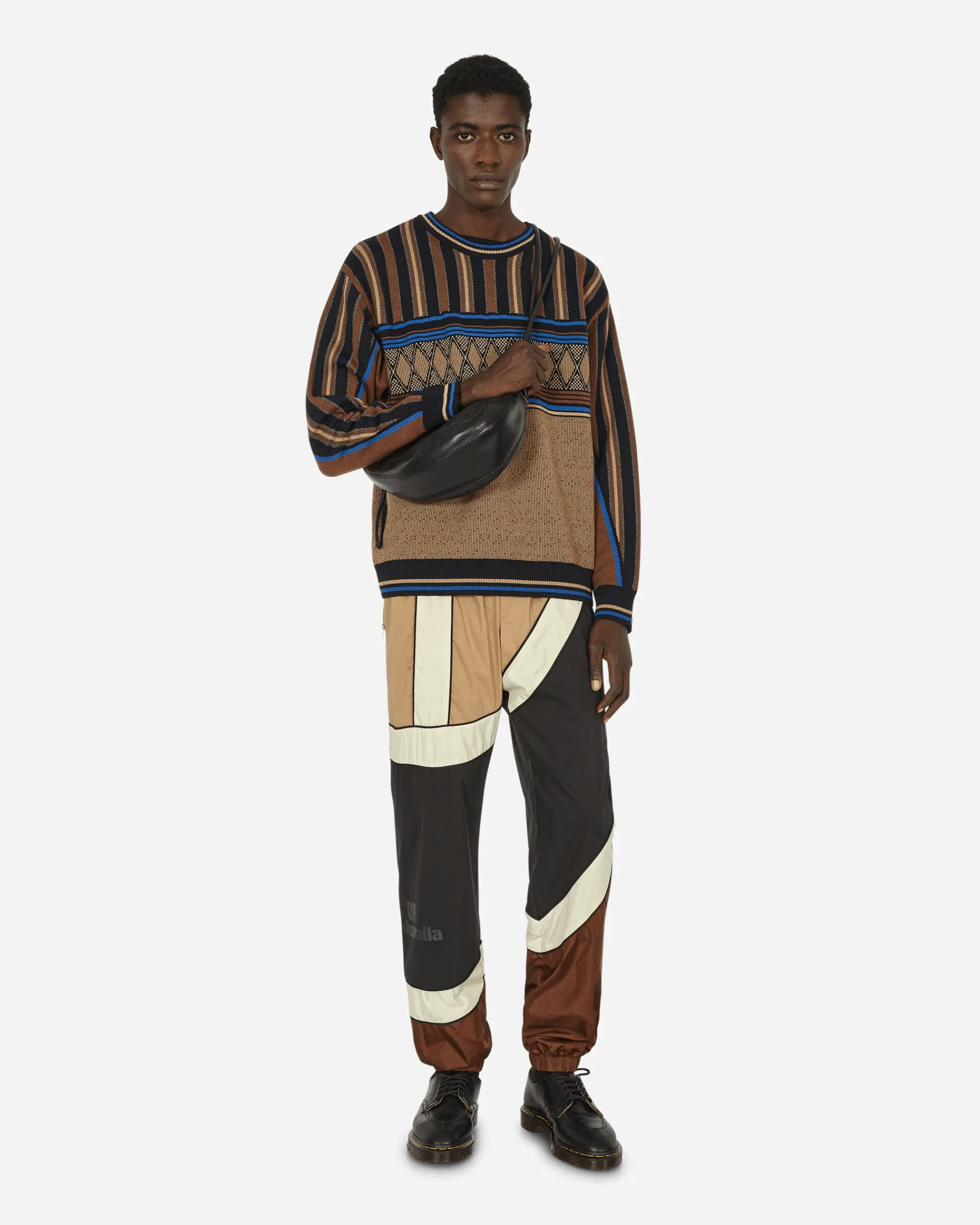 Ahluwalia Knitwear^Kuti Knitted Crewneck Sweater Brown