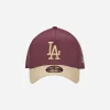 New Era Hats|Hats^LA Dodgers Moleskin Crown 9FORTY A-Frame Adjustable Cap Dark Purple