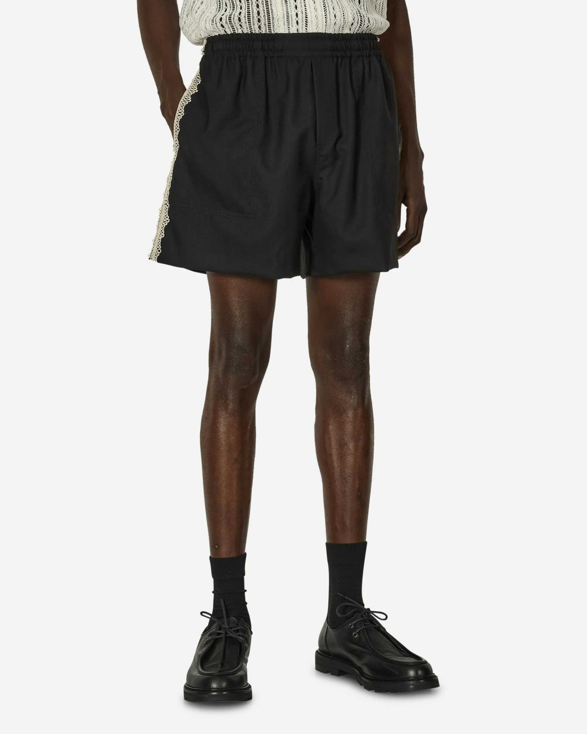 Bode Shorts^Lacework Shorts Black