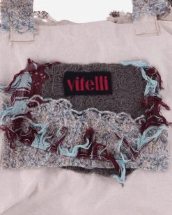 Vitelli Bags·Tote|Bags·Tote^Large Doomboh Patchwork Sand