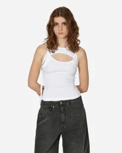 Ottolinger T-Shirts^Layered Cut-Out Tank Top White