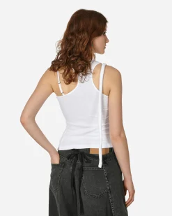Ottolinger T-Shirts^Layered Cut-Out Tank Top White