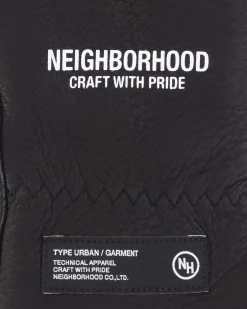 Neighborhood Gloves And Scarves|Gloves And Scarves^Leather Boa Gloves Black