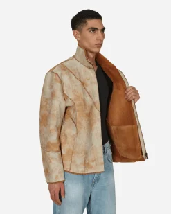 Guess USA Coats And Jackets^Leather Sherpa Jacket Beige