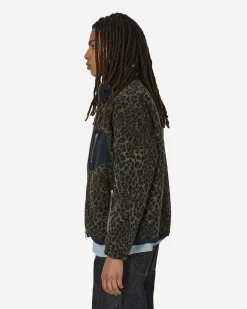 Brain Dead Coats And Jackets^Leopard Reverse Sherpa Jacket Olive