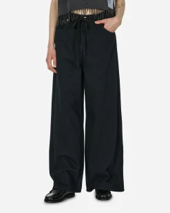 MM6 Maison Margiela Pants^Lightweight Denim Low-Waist Trousers Black