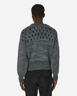Dries Van Noten Knitwear^Linen Crewneck Sweater Grey