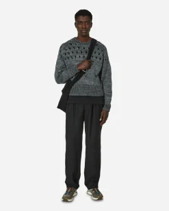 Dries Van Noten Knitwear^Linen Crewneck Sweater Grey