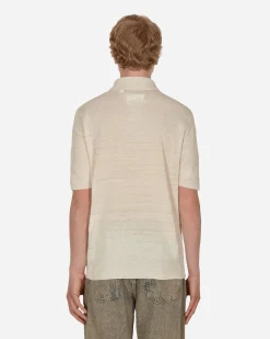 Maison Margiela T-Shirts^Linen Polo Shirt White