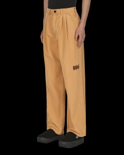 Brain Dead Pants^Livewire Pigment Dyed Herringbone Pants Orange