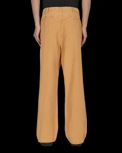 Brain Dead Pants^Livewire Pigment Dyed Herringbone Pants Orange