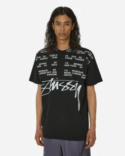 Stüssy T-Shirts^Locations Pigment Dyed T-Shirt Black