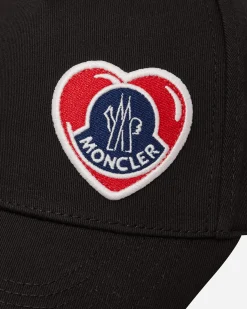 Moncler Hats|Hats^Logo Baseball Cap Black