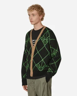Paccbet Knitwear^Logo Cardigan Black