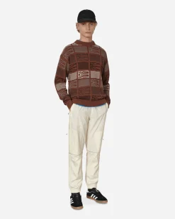 Paccbet Knitwear^Logo Crewneck Sweater Brown