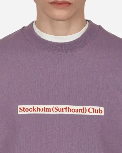 Stockholm (Surfboard) Club Sweatshirts^Logo Crewneck Sweatshirt Purple