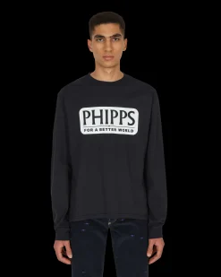 Phipps T-Shirts^Logo Graphic Longsleeve T-Shirt Blue
