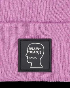 Brain Dead Hats|Hats^Logo Head Beanie Pink