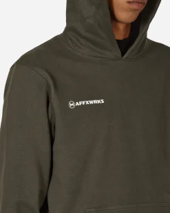 AFFXWRKS Sweatshirts^Logo Hooded Sweatshirt Washed Black
