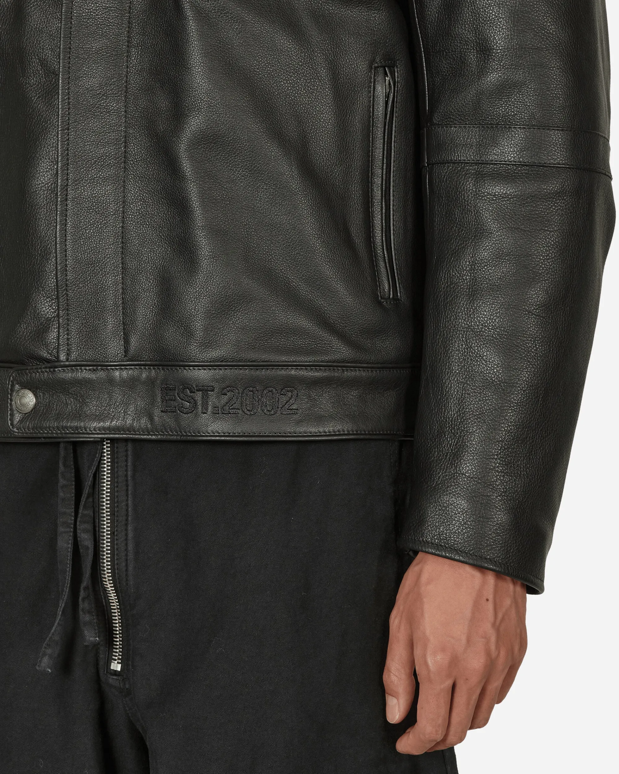 Iuter Coats And Jackets^Logo Leather Jacket Black