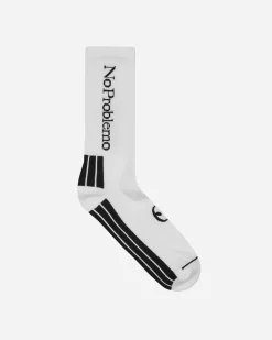 No Problemo Underwear^Logo Socks White