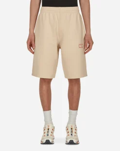 Martine Rose Shorts^Logo Wide Leg Shorts Beige