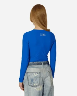MM6 Maison Margiela T-Shirts^Long-Sleeve Bodysuit Blue