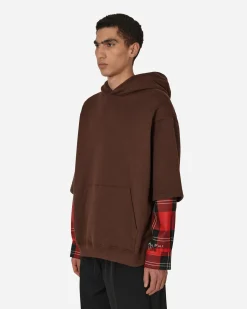 Marni Sweatshirts^Long-Sleeved Hooded Sweatshirt Brown