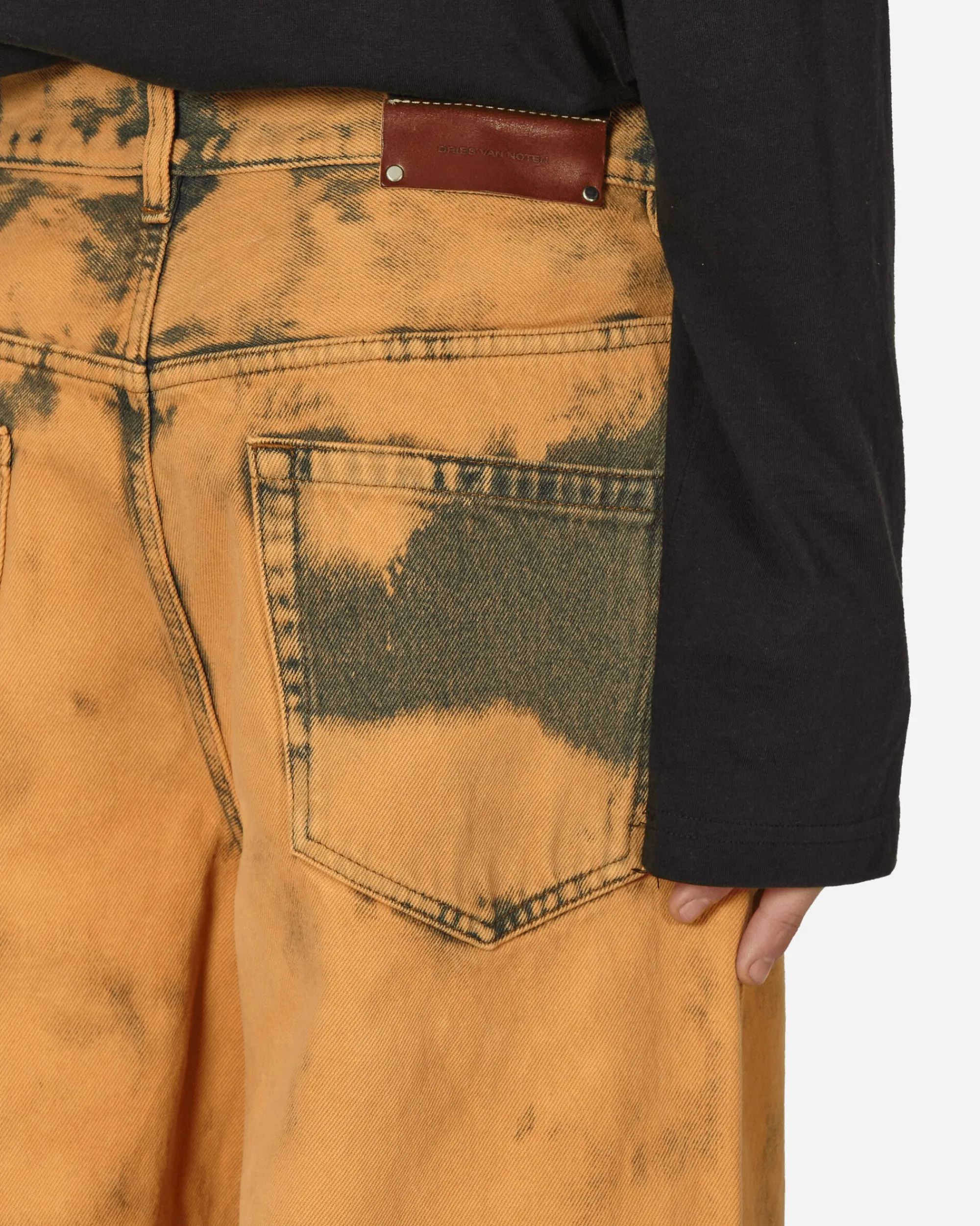 Dries Van Noten Pants^Loose Fit Tie-Dye Jeans Light Rust