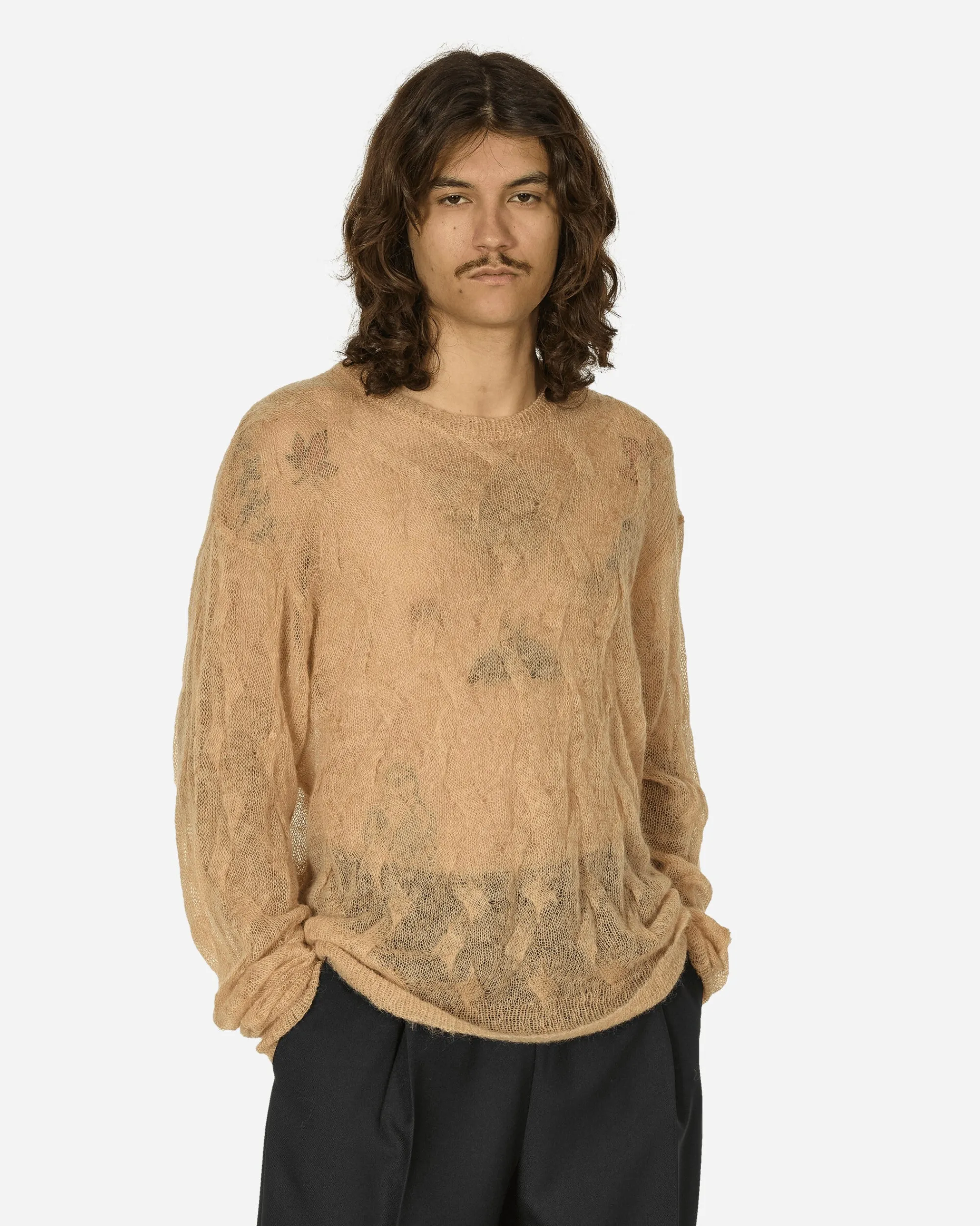 Stüssy Knitwear^Loose Knit Cross Cable Sweater Sand