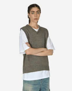 Stüssy Knitwears^Loose Knit Linen Vest Stone