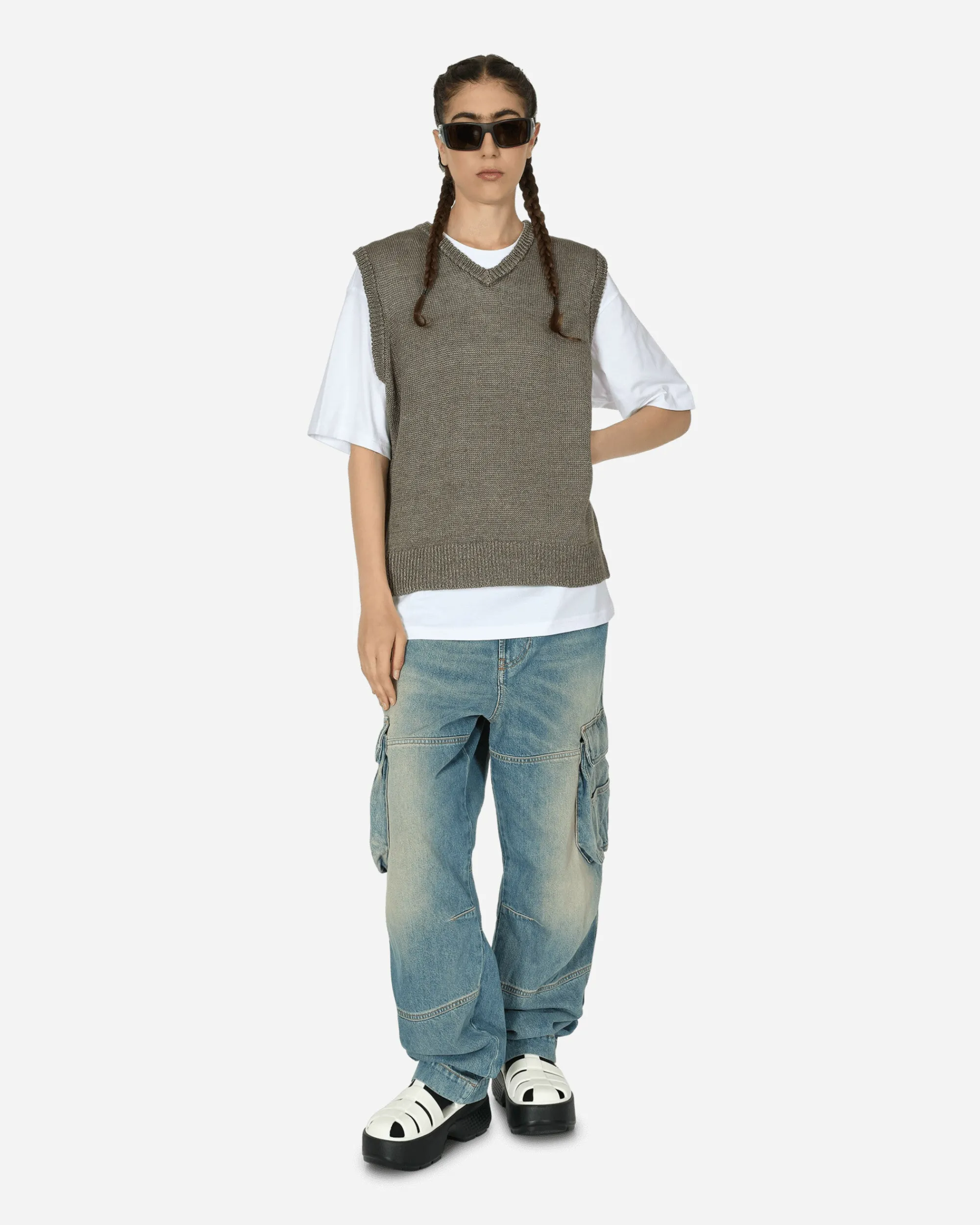 Stüssy Knitwears^Loose Knit Linen Vest Stone