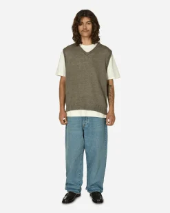 Stüssy Knitwear^Loose Knit Linen Vest Stone