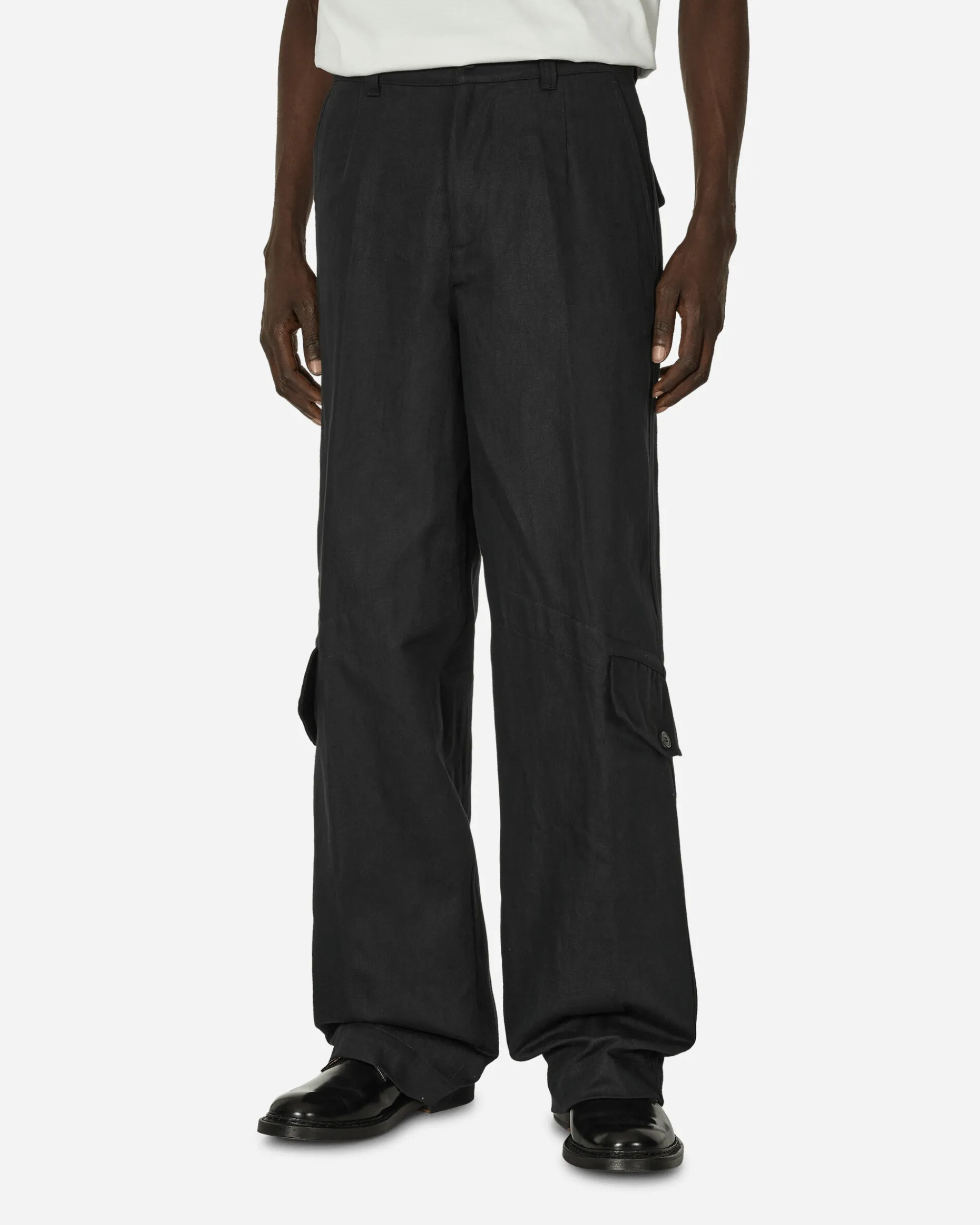 Dries Van Noten Pants^Loose Overdyed Pants Black