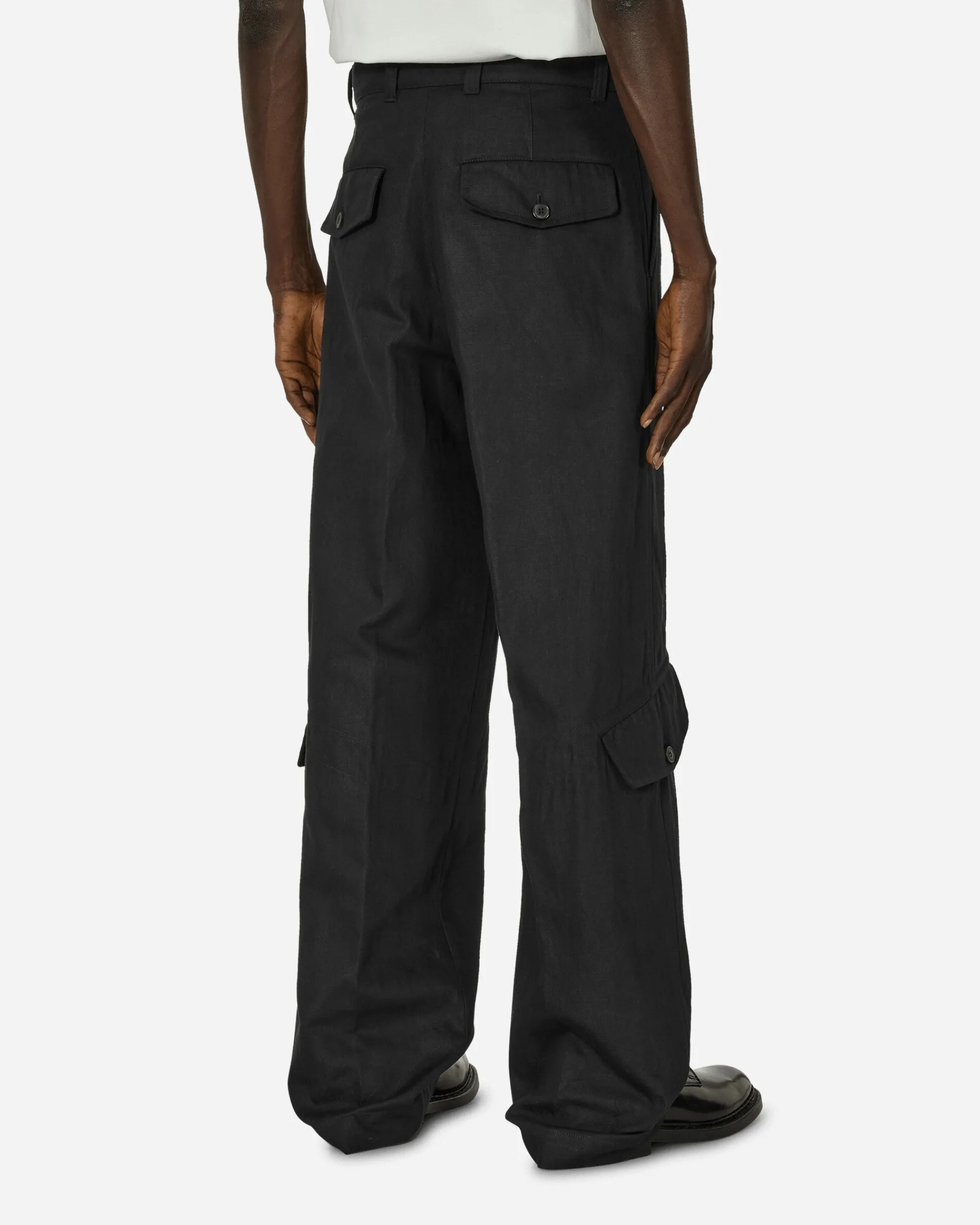 Dries Van Noten Pants^Loose Overdyed Pants Black