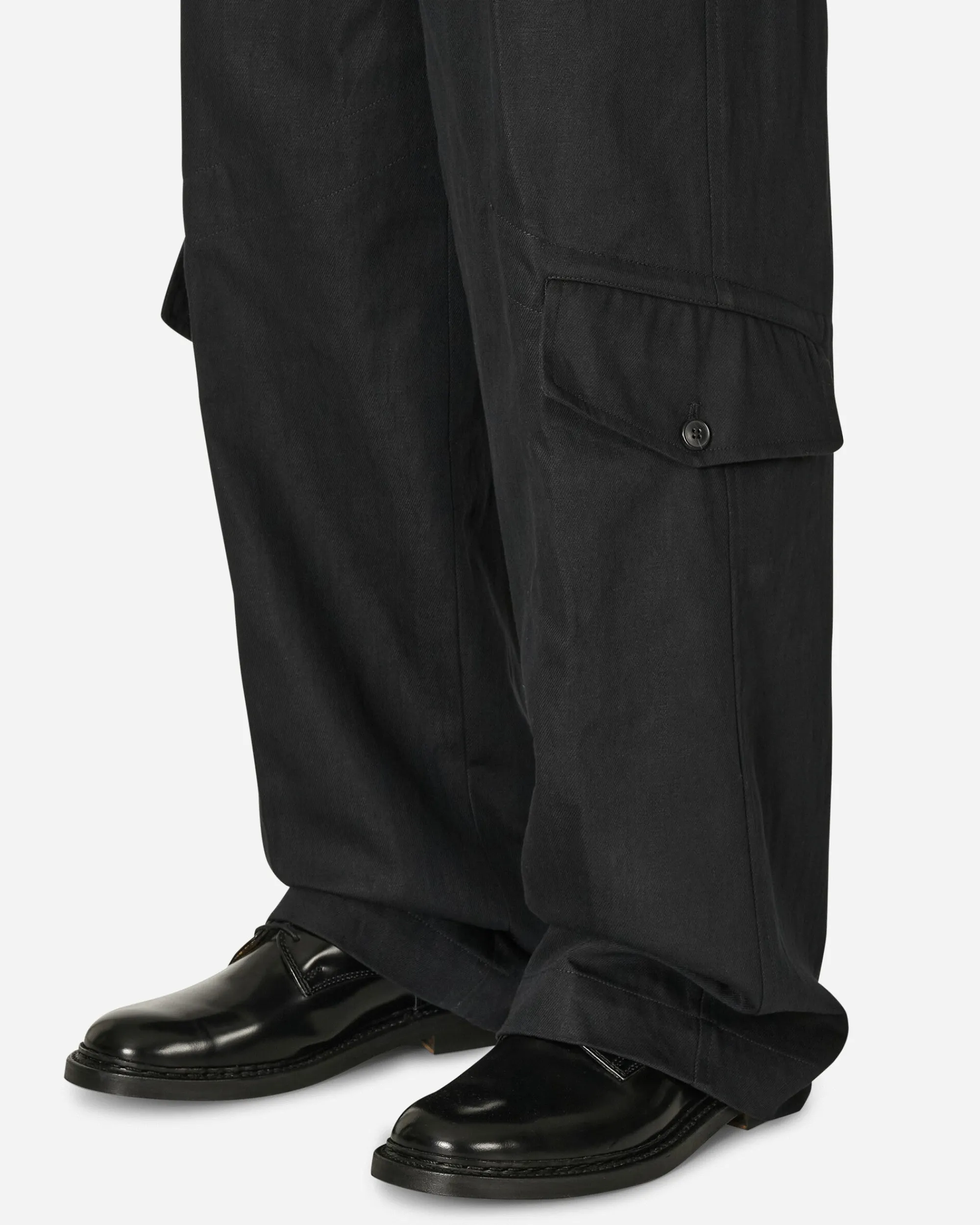 Dries Van Noten Pants^Loose Overdyed Pants Black