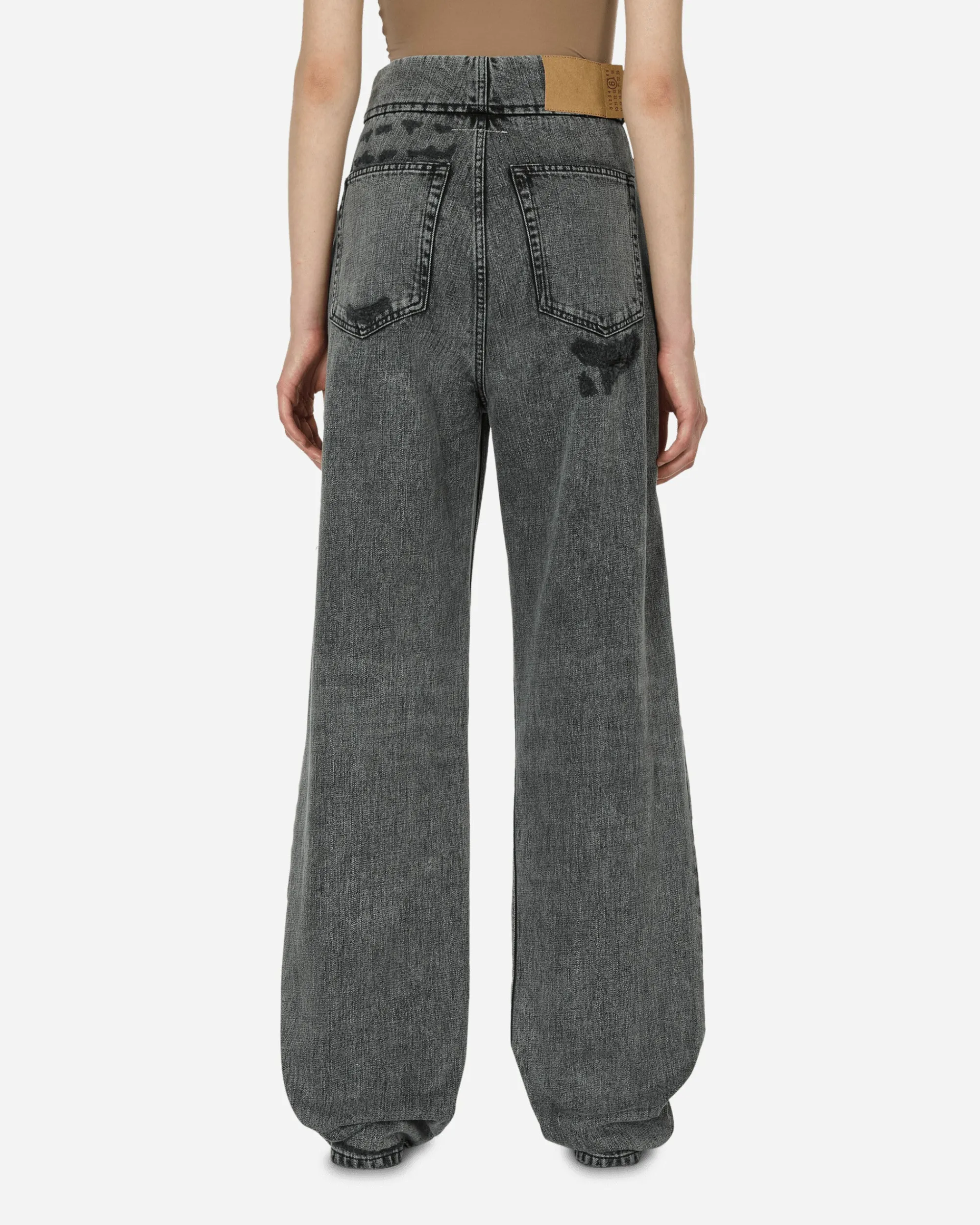 MM6 Maison Margiela Pants^Loose-Fit Denim Trousers Black
